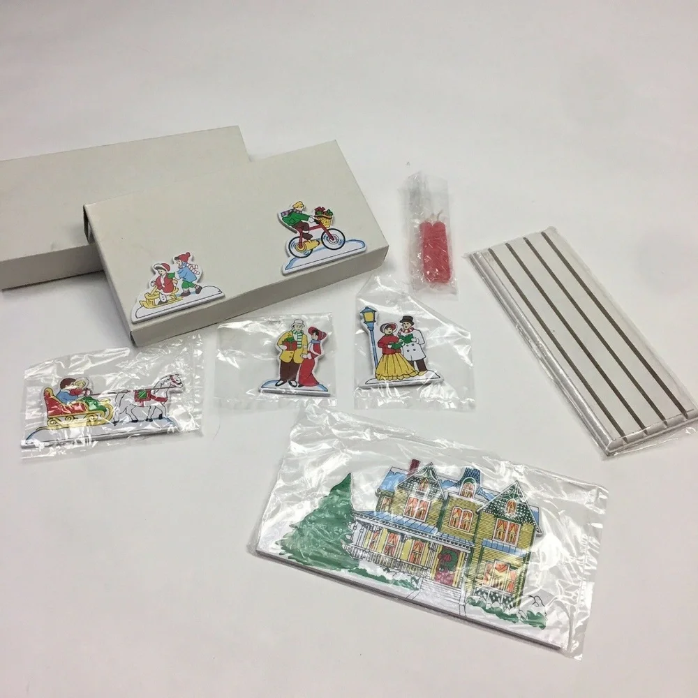 Christmas Holiday Winter Village Wooden Display‎